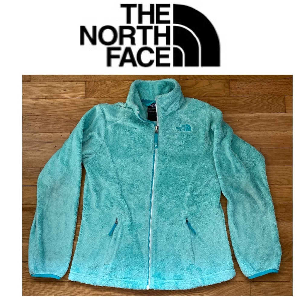 The North Face Girls Osito Mint Fleece Zipper Jacket EUC Size L (12/14)